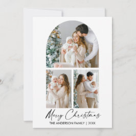 書道インクスクリプト3フォトアーチクリスマス シーズンカード