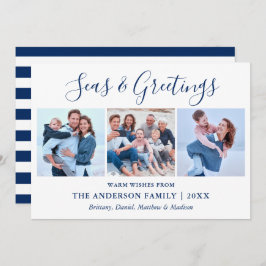 書道インクスクリプト3写真の海と挨拶 シーズンカード