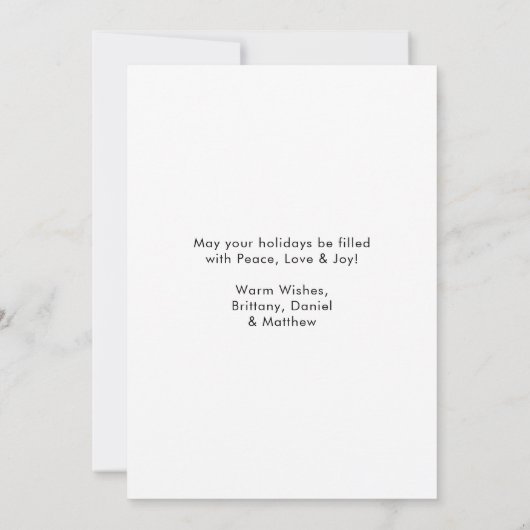 書道インクスクリプト4写真メリークリスマス シーズンカード (裏面)