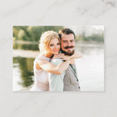 書道インクスクリプトQRフォトウェディングRSVP エンクロージャーカード (裏面)