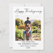 書道インクテラコッタ写真感謝祭 シーズンカード (正面)