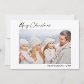 書道インクフォトクリスマスグリーンリーベリー シーズンカード (正面)