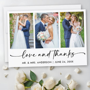 書道インクペンスクリプト3フォトラヴ結婚ィーズ サンキューカード