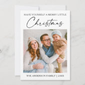 書道インクペンミニマリスト写真クリスマス シーズンカード (正面)