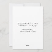 書道インクペンミニマリスト写真クリスマス シーズンカード (裏面)