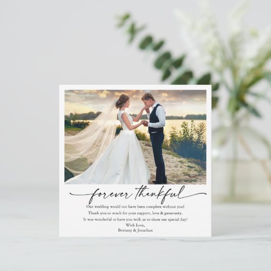 書道インクペン感謝結婚の写真広場 サンキューカード (スタンド正面)