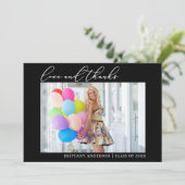 書道インクラブ感謝してい写真卒業 サンキューカード (スタンド正面)