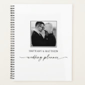 書道インク白黒写真ウェディングプランナー プランナー手帳 (正面)