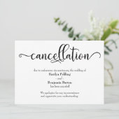 書道ウェディングキャンセル発表カード 招待状 (スタンド正面)