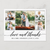 書道ウェディング5 フォト ラブ アンド サンクス ポストカード (正面)