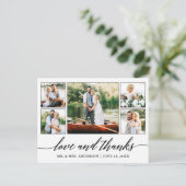 書道ウェディング5 フォト ラブ アンド サンクス ポストカード (スタンド正面)