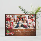 書道ウッドクリスマスレッドトラック5写真 シーズンカード (スタンド正面)