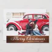 書道ウッドスターメリークリスマスフォト シーズンカード (正面)