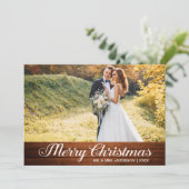 書道ウッドメリークリスマススター写真 シーズンカード (スタンド正面)