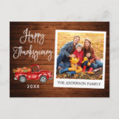 書道ウッド感謝祭トラックインスタントフォト ポストカード (正面)