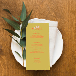 書道エレガカラフルントウェディングメニューカード メニュー