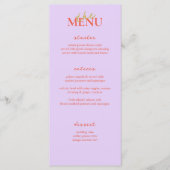 書道エレガカラフルントウェディングメニューカード メニュー (正面)