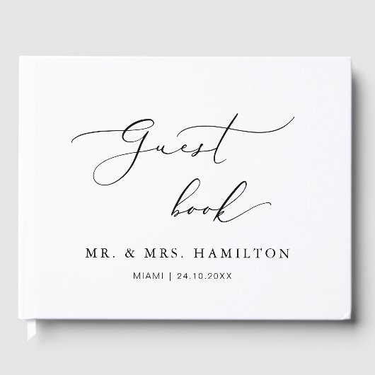 書道エレガモダンントウェディングゲストブック ゲストブック (正面)