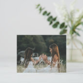 書道エレガントとメリー明るいクリスマスの写真 ポストカード (スタンド正面)