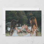 書道エレガントと明メリーるい写真 シーズンカード (正面)