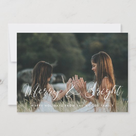 書道エレガントと明メリーるい写真 シーズンカード (正面)