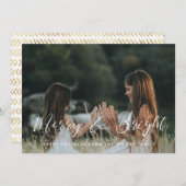 書道エレガントと明メリーるい写真 シーズンカード (正面/裏面)