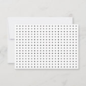 書道エレガントな結婚式RSVPカードのスクリプト 出欠カード (裏面)