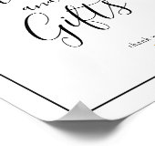 書道エレガントのカードとギフトのサイン ポスター (角)