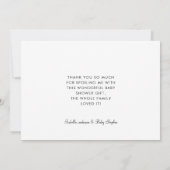 書道エレガントのベビーシャワーサンキューカード サンキューカード (裏面)