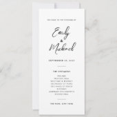 書道エレガントのミニマル結婚式 プログラム (正面)