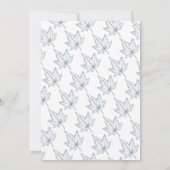 書道エレガントのモダンブライダルシャワー 招待状 (裏面)