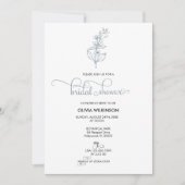 書道エレガントのモダンブライダルシャワー 招待状 (正面)