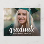 書道エレガントの台本の卒業写真 案内ポストカード (正面)