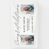 書道エレガントの台本の卒業2写真 横断幕 (縦)