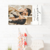 書道エレガントの台本はの結婚歓迎 横断幕 (インサイチュ)