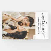 書道エレガントの台本はの結婚歓迎 横断幕 (横)