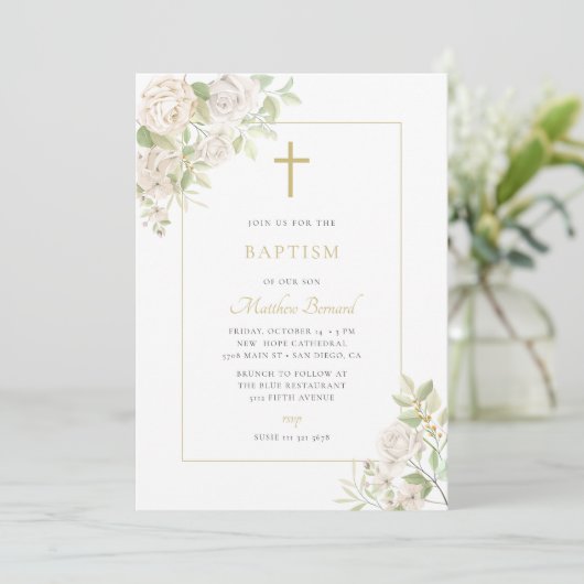 書道エレガントの洗礼 招待状 (スタンド正面)