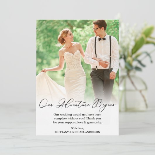 書道エレガントの結婚冒険が始まる サンキューカード (スタンド正面)