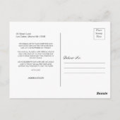 書道エレガントの結婚写真ありがとう ポストカード (裏面)