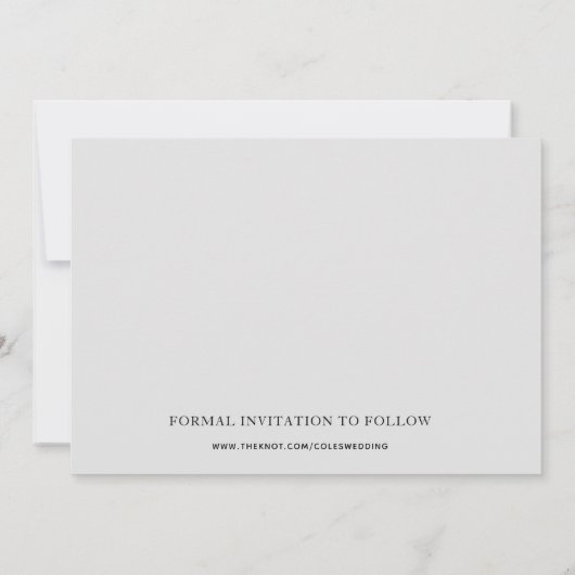 書道エレガントの結婚写真日付を保存 セーブザデート (裏面)