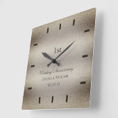 書道エレガントの結婚記念日 スクエア壁時計 (傾斜)