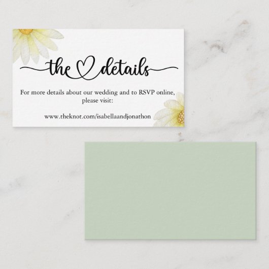 書道エレガントの結婚Webサイト格納車 エンクロージャーカード (正面/裏面)