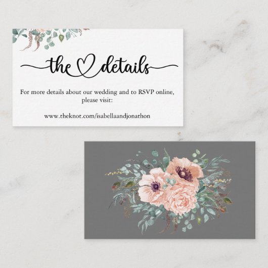 書道エレガントの結婚Webサイト格納車 エンクロージャーカード (正面/裏面)