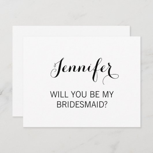 書道エレガントは僕の花嫁になってくれ 招待状 (正面/裏面)