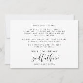 書道エレガントは私のゴッドファーザーカードになる 招待状 (正面)