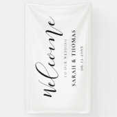 書道エレガントへようこそ結婚 横断幕 (縦)