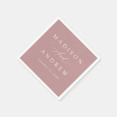 書道エレガントほこりっぽいバラ結婚ズ スタンダードカクテルナプキン (角)