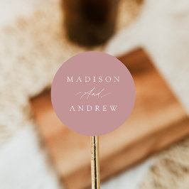 書道エレガントほこりっぽいバラ結婚ズ ラウンドシール