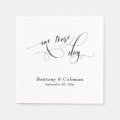 書道エレガントもう1日フェスティバル結婚 スタンダードカクテルナプキン (正面)