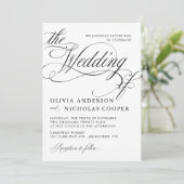 書道エレガントアメリカスタイル手書き 招待状 (スタンド正面)